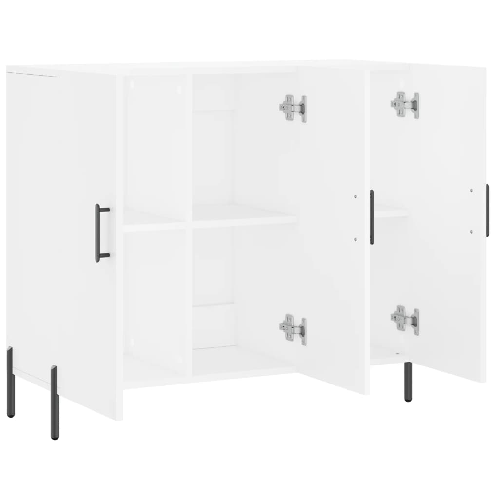 Buffet blanc 90x34x80 cm bois d'ingénierie