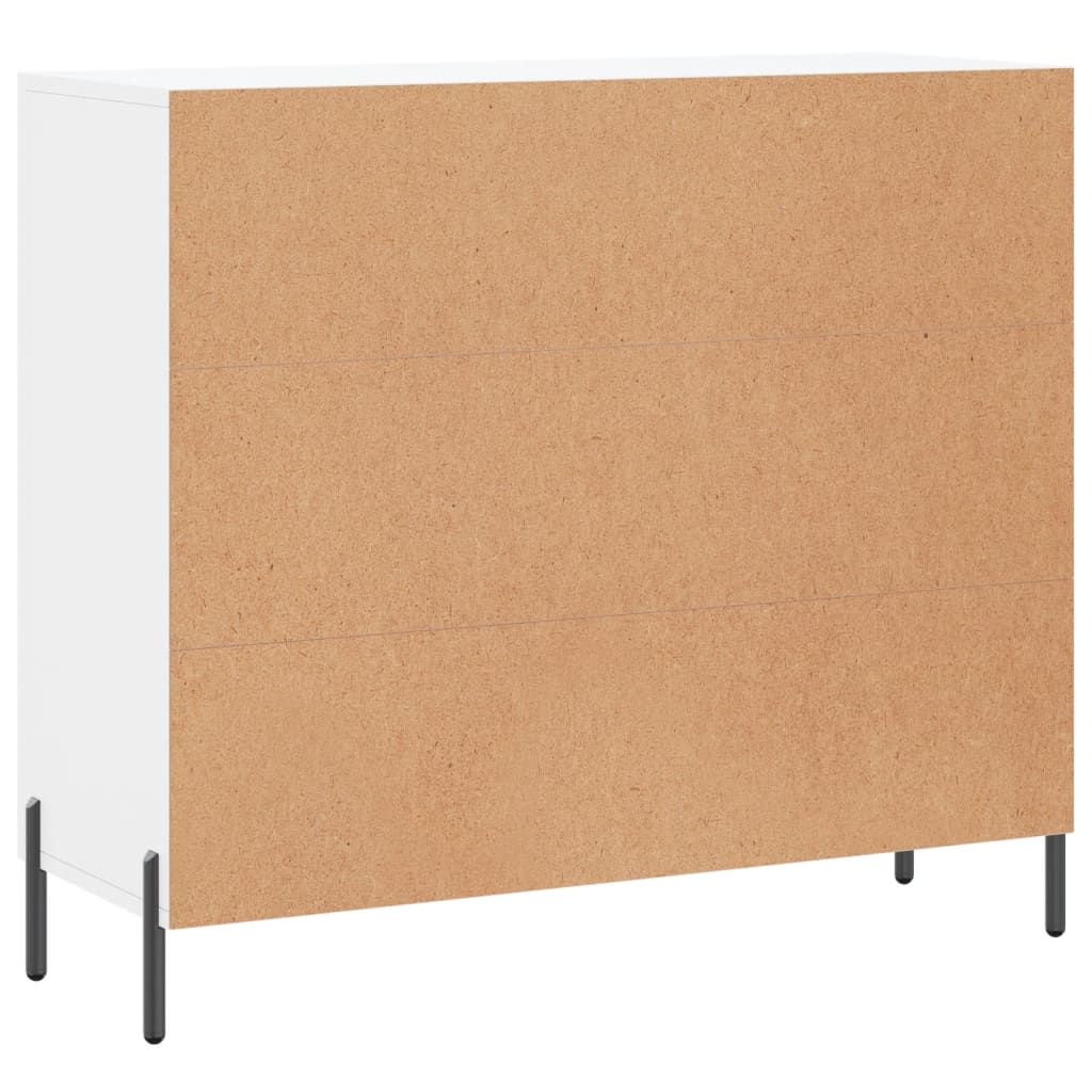 Weißes Sideboard 90x34x80 cm aus Holzwerkstoff