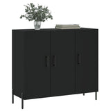 Schwarzes Sideboard 90x34x80 cm aus Holzwerkstoff