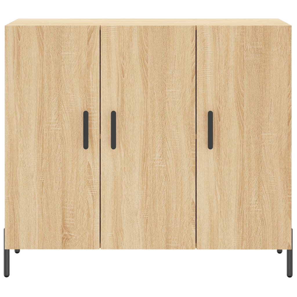 Buffet chêne sonoma 90x34x80 cm bois d'ingénierie