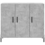 Concrete gray sideboard 90x34x80 cm engineered wood