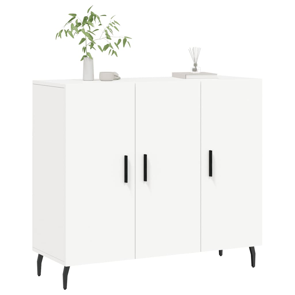 Weißes Sideboard 90x34x80 cm aus Holzwerkstoff