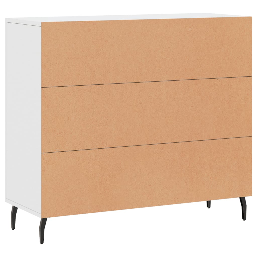 Weißes Sideboard 90x34x80 cm aus Holzwerkstoff