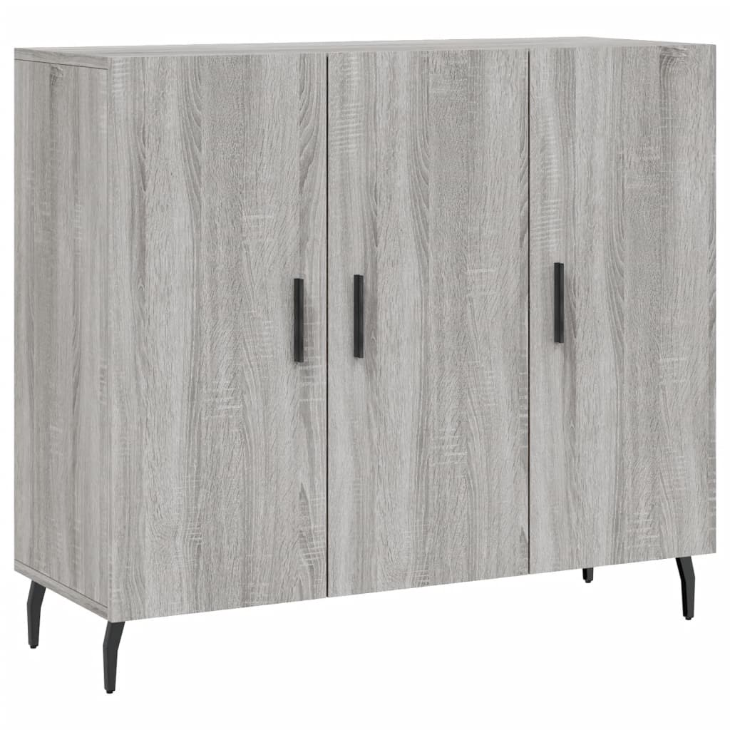 Sonoma gray sideboard 90x34x80 cm engineered wood