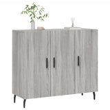 Sonoma graues Sideboard 90x34x80 cm, Holzwerkstoff