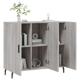 Sonoma gray sideboard 90x34x80 cm engineered wood