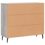 Sonoma graues Sideboard 90x34x80 cm, Holzwerkstoff