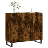 Buffet chêne fumé 90x34x80 cm bois d'ingénierie