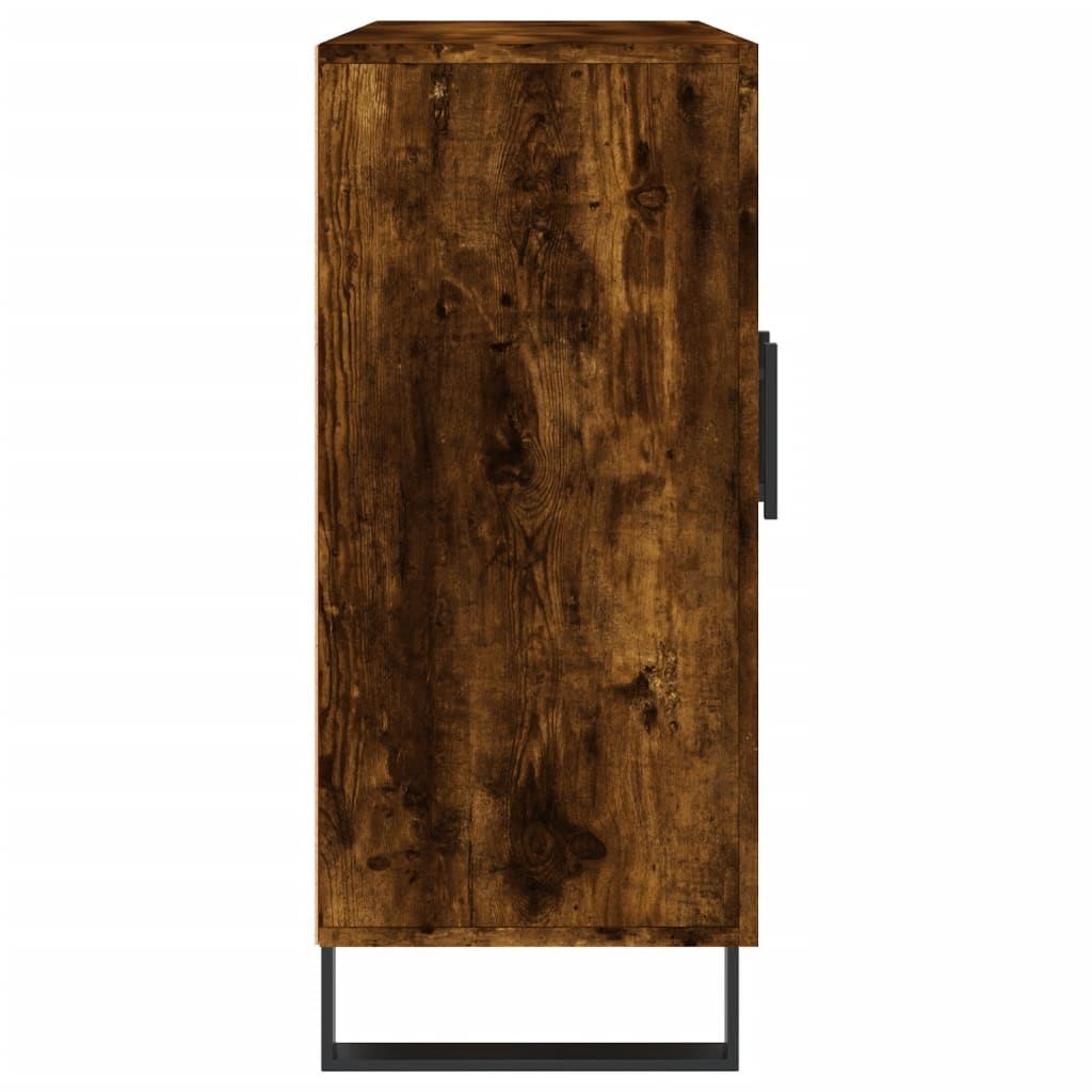 Buffet chêne fumé 90x34x80 cm bois d'ingénierie