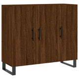 Brown oak sideboard 90x34x80 cm engineered wood