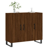 Brown oak sideboard 90x34x80 cm engineered wood