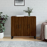 Brown oak sideboard 90x34x80 cm engineered wood