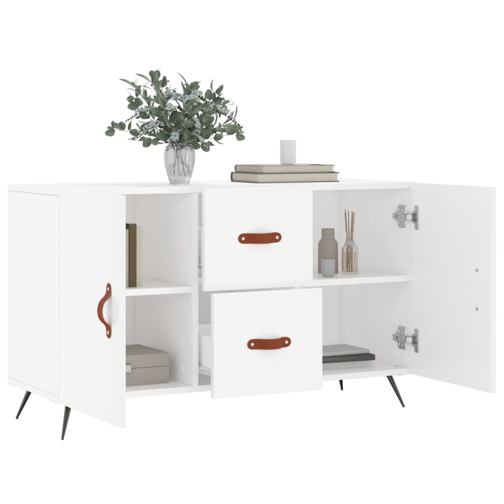 Buffet blanc 100x36x60 cm bois d'ingénierie