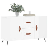 Buffet blanc brillant 100x36x60 cm bois d'ingénierie