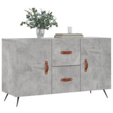 Concrete gray sideboard 100x36x60 cm engineered wood