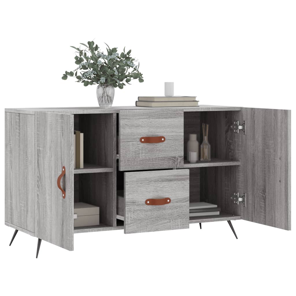 Buffet sonoma gris 100x36x60 cm bois d'ingénierie