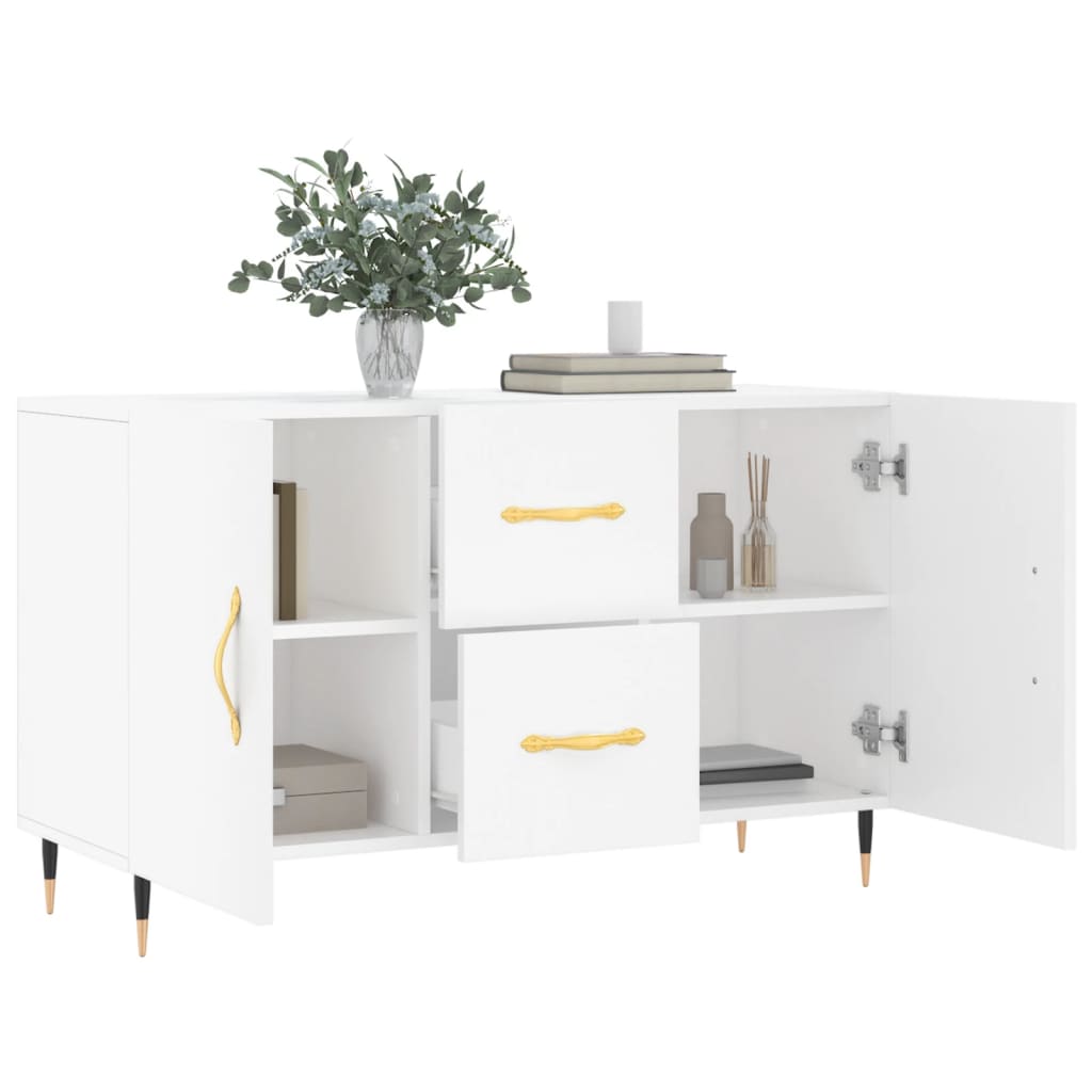 Weißes Sideboard 100x36x60 cm aus Holzwerkstoff