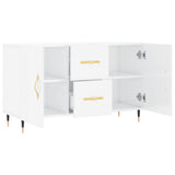 Buffet blanc brillant 100x36x60 cm bois d'ingénierie