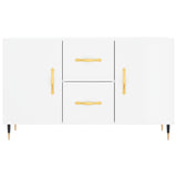 Buffet blanc brillant 100x36x60 cm bois d'ingénierie