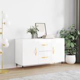 Buffet blanc brillant 100x36x60 cm bois d'ingénierie