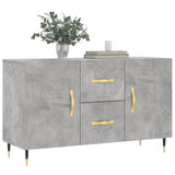 Buffet gris béton 100x36x60 cm bois d'ingénierie