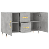 Buffet gris béton 100x36x60 cm bois d'ingénierie