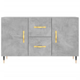 Buffet gris béton 100x36x60 cm bois d'ingénierie