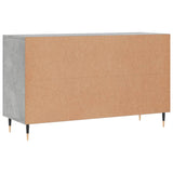 Buffet gris béton 100x36x60 cm bois d'ingénierie