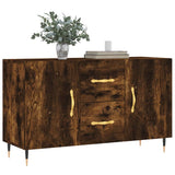 Smoked oak sideboard 100x36x60 cm engineered wood