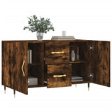 Smoked oak sideboard 100x36x60 cm engineered wood