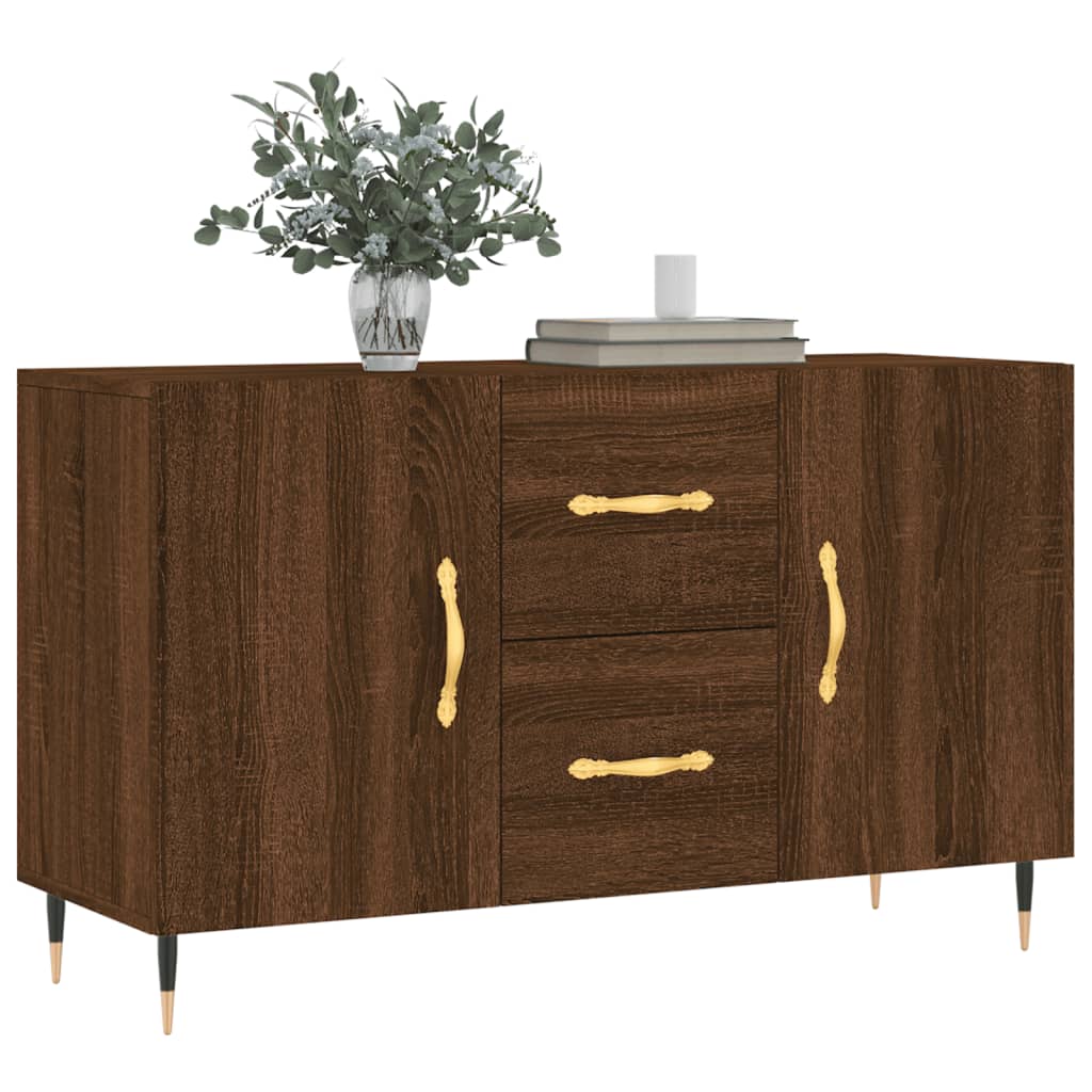 Brown oak sideboard 100x36x60 cm engineered wood