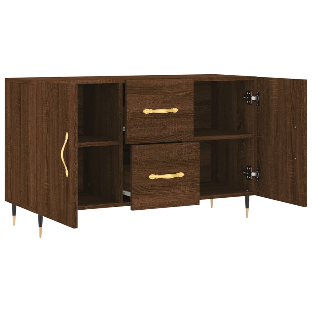 Brown oak sideboard 100x36x60 cm engineered wood