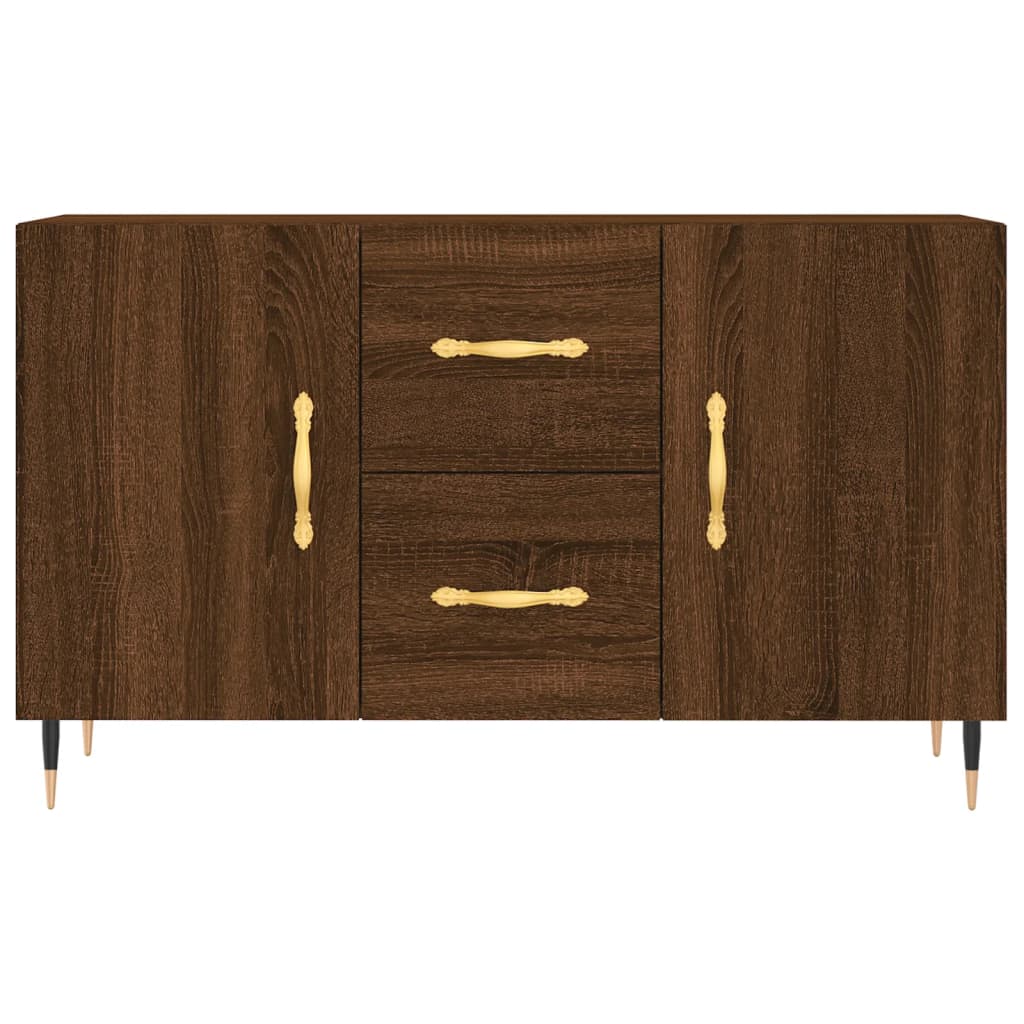 Brown oak sideboard 100x36x60 cm engineered wood