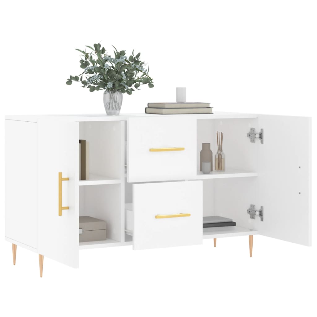 Weißes Sideboard 100x36x60 cm aus Holzwerkstoff