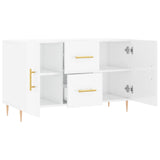 Buffet blanc brillant 100x36x60 cm bois d'ingénierie