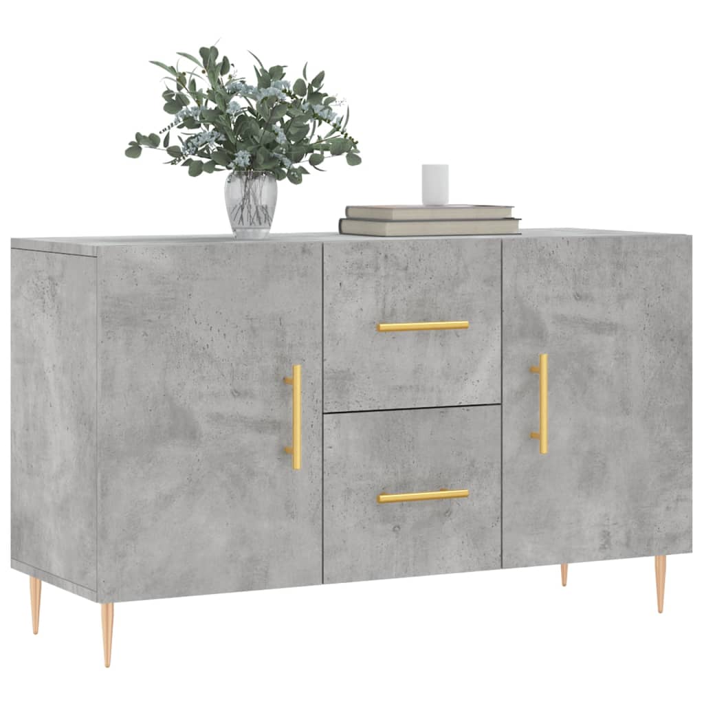 Concrete gray sideboard 100x36x60 cm engineered wood