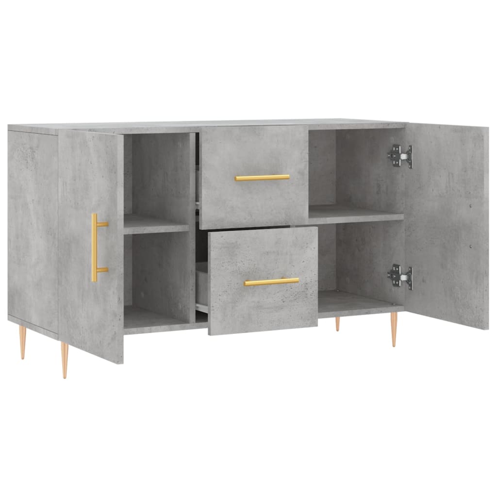 Concrete gray sideboard 100x36x60 cm engineered wood