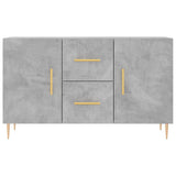 Concrete gray sideboard 100x36x60 cm engineered wood