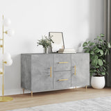 Concrete gray sideboard 100x36x60 cm engineered wood