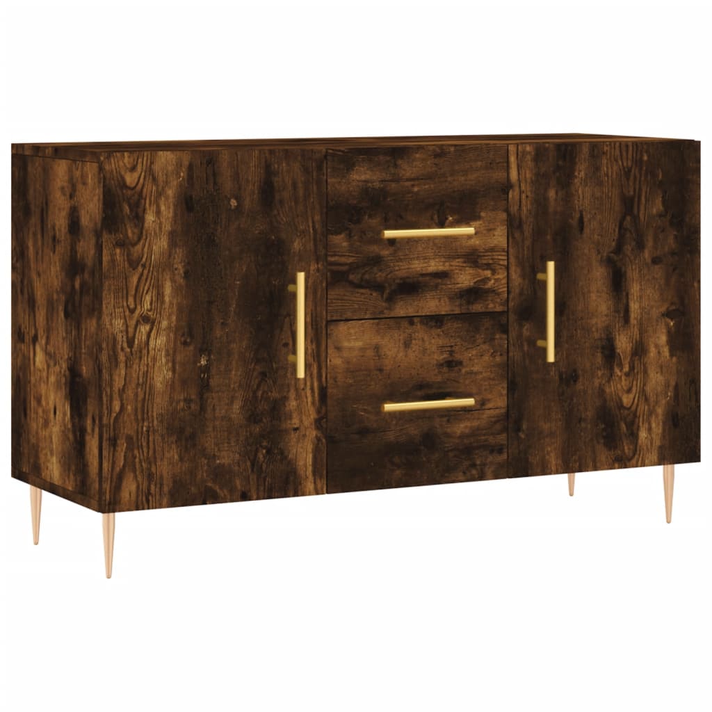 Smoked oak sideboard 100x36x60 cm engineered wood