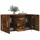 Smoked oak sideboard 100x36x60 cm engineered wood