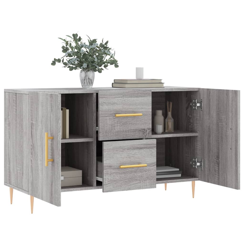 Sonoma graues Sideboard 100x36x60 cm, Holzwerkstoff