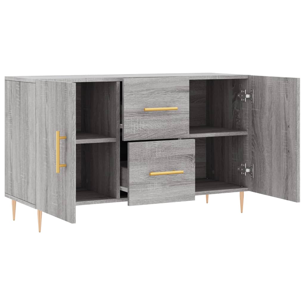 Sonoma graues Sideboard 100x36x60 cm, Holzwerkstoff