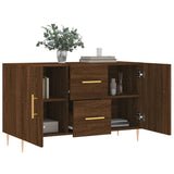 Buffet chêne marron 100x36x60 cm bois d'ingénierie