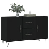 Buffet noir 100x36x60 cm bois d'ingénierie