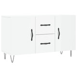 Buffet blanc brillant 100x36x60 cm bois d'ingénierie