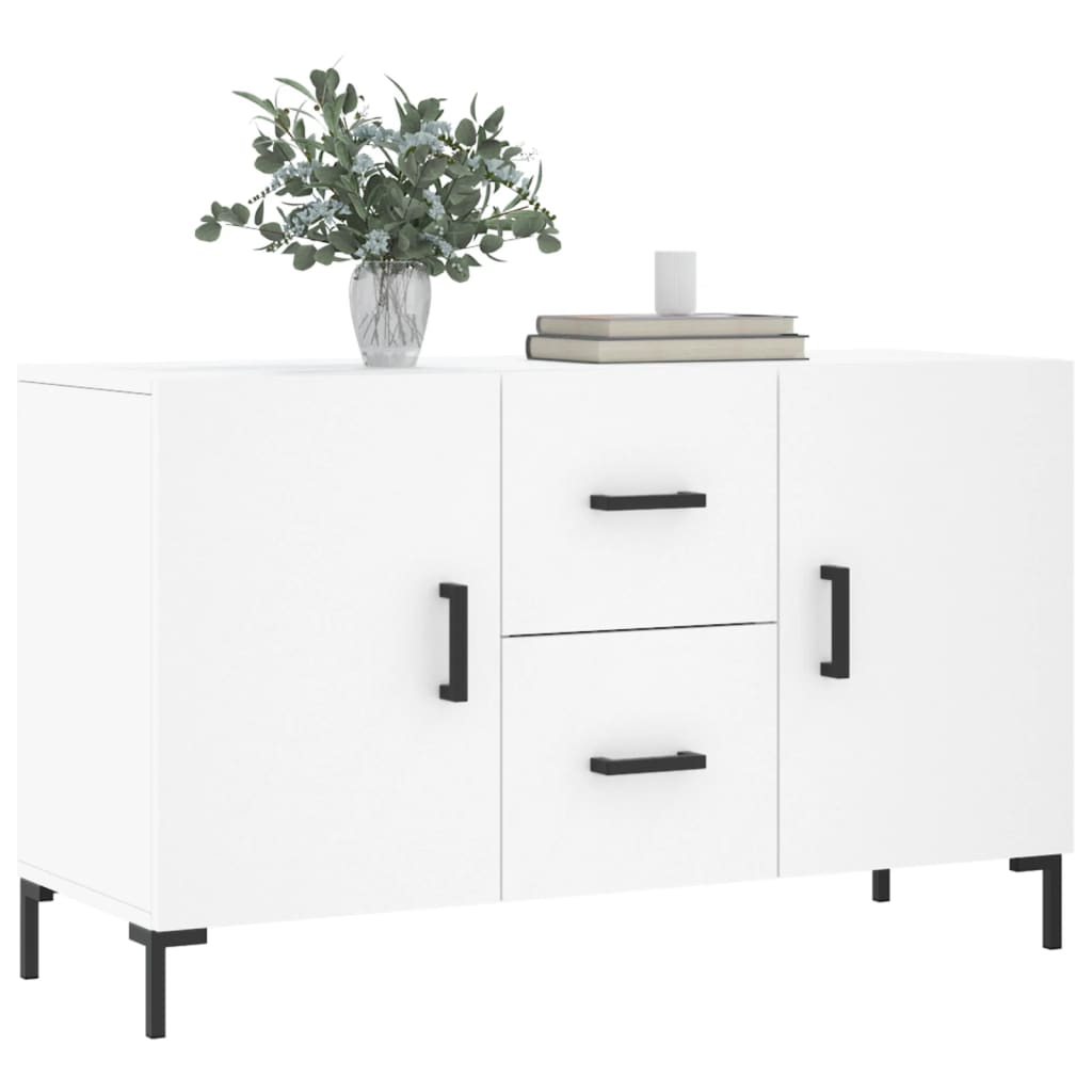 White sideboard 100x36x60 cm engineered wood