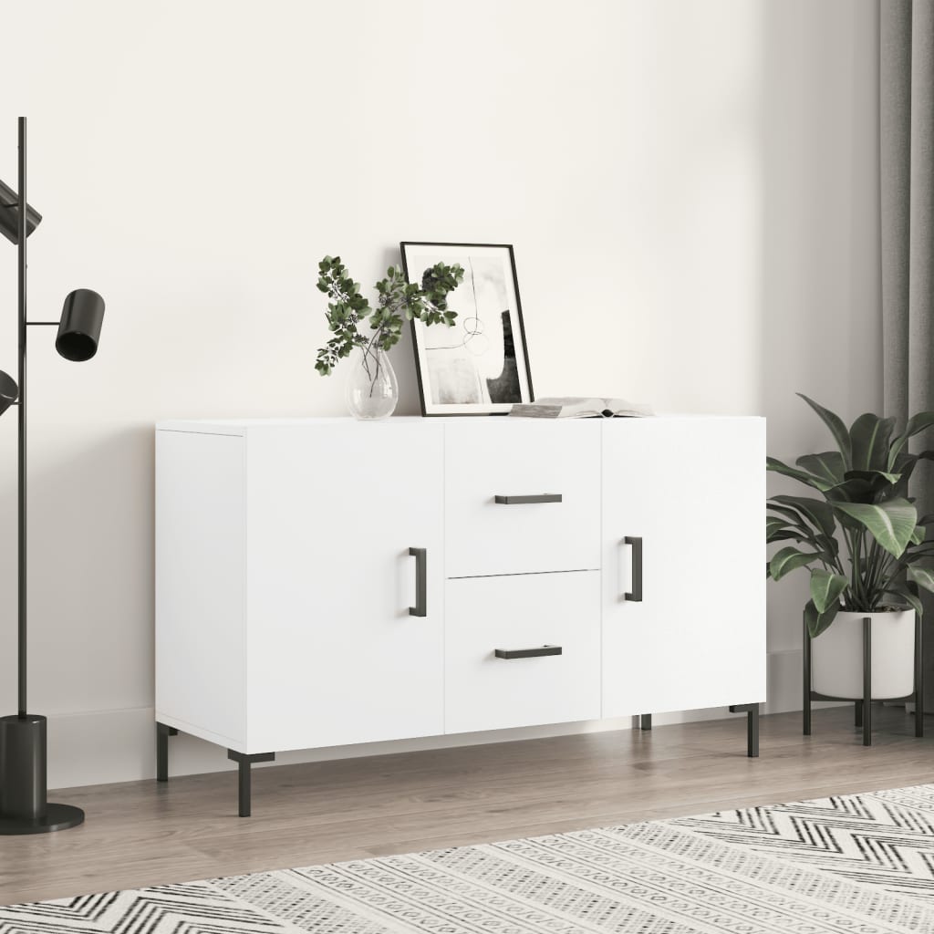 White sideboard 100x36x60 cm engineered wood