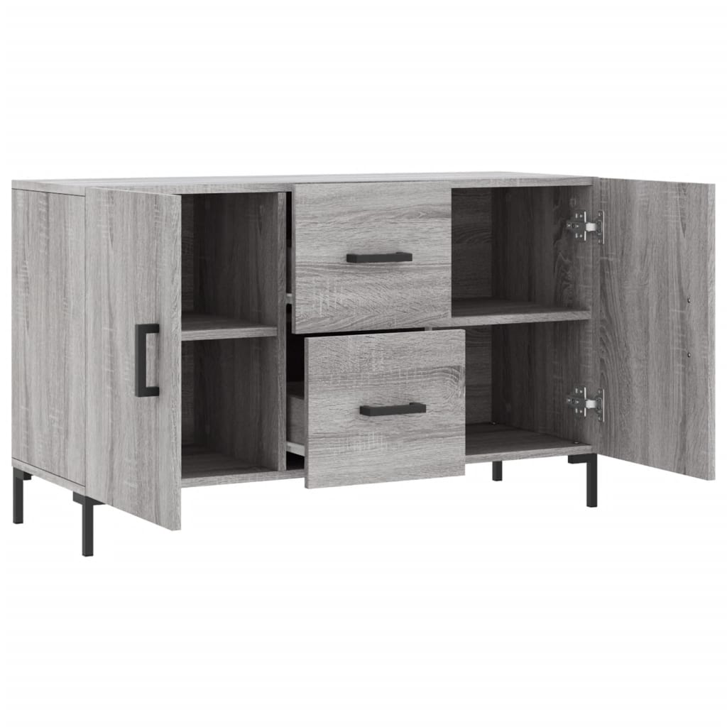 Sonoma graues Sideboard 100x36x60 cm, Holzwerkstoff