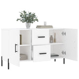 Buffet blanc 100x36x60 cm bois d'ingénierie